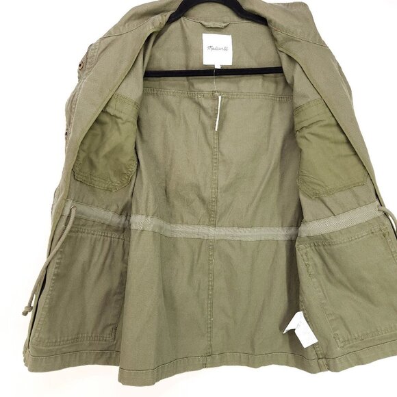 Madewell Dispatch Jacket Military Style Green Cotton Canvas Small Oversized - Picture 4 of 13